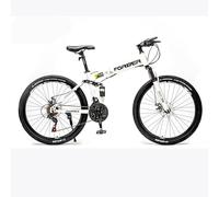 Wmmner Folding Bicycle 26 inch Carbon Steel Bicycle Adult Women's Men's Shock-Absorbing Off-Road Speed Mountain Bike/a/21-Speed