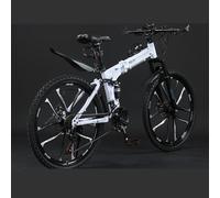 Wmmner Folding Bicycle 26 inch Carbon Steel Bicycle Adult Women's Men's Shock-Absorbing Off-Road Speed Mountain Bike/a/24-Speed