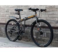 Wmmner Folding Mountain Bike 21 Speed, 24/26 Inch, Mechanical Disc System, Adjustable Saddle Height/C/24In