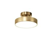Wmmner H65 All Copper Gold Semi Flush Mount Ceiling Light Fixture American Retro Rural Industry Ceiling Lamp Tri-Color Dimming Adjustable Ceiling Lights Corridor Balcony Bedroom Lighting