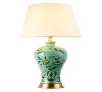 Wmmner Hand-Painted Ceramic Desk Lamp American Rural Table Lamp China Antique Living Room V-Intage Table Lamp Porcelain Ceramic Wdecoration Vase Bedroom Desk Lamp, Luminaires Intérieur
