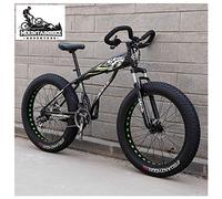 Wmmner Hardtail Fat Tire Mountain Bike for Adults, Men Women Mountain Trail Bike with Dual Disc Brake, High-Carbon Steel Front Suspension All Terrain Mountain Bicycle,New Red,26 inch 7 Speed/New Yello