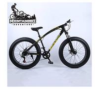 Wmmner Hardtail Mountain Bike 26 inch with Mechanical Disc Brakes for Men and Women, Fat Tire Adults Mountain Bicycle, High Carbon Steel & Adjustable Seat & Front Suspension,Silver,27 Speed/Black/27 S