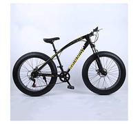 Wmmner Hardtail Mountain Bike 26 inch with Mechanical Disc Brakes for Men and Women, Fat Tire Adults Mountain Bicycle, High Carbon Steel & Adjustable Seat & Front Suspension,Silver,27 Speed/Black/7 Sp