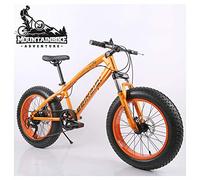 Wmmner Hardtail Mountainbike 20 Zoll Für Frauen,Fat Tire Mädchen Mountainbike Mit Vorderradaufhängung Und Mechanischen Scheibenbremsen, Rahmen Aus Kohlenstoffstahl Und Verstellbarem Sitz, Schwarz, 7 G
