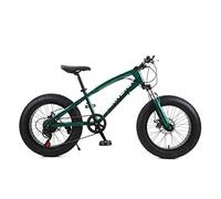 Wmmner Hardtail Mountainbike 20 Zoll Für Frauen,Fat Tire Mädchen Mountainbike Mit Vorderradaufhängung Und Mechanischen Scheibenbremsen, Rahmen Aus Kohlenstoffstahl Und Verstellbarem Sitz, Schwarz, 7 G