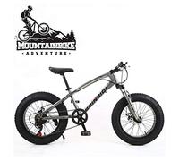 Wmmner Hardtail Mountainbike 20 Zoll Für Frauen,Fat Tire Mädchen Mountainbike Mit Vorderradaufhängung Und Mechanischen Scheibenbremsen, Rahmen Aus Kohlenstoffstahl Und Verstellbarem Sitz, Schwarz, 7 G