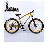 Wmmner Hardtail Mountainbike 26 Zoll Mit Mechanischen Scheibenbremsen Für Männer Aund Frauen, Fat Tire Erwachsene Mountainbike, Kohlenstoffstahl & Verstellbarer Sitz & Vorderradaufhängung, Silber, 27