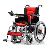 Wmmner Heavy Duty Electric Wheelchair with Headrest,Folding and Lightweight Portable Powerchair With,Mobility Chair Remote Control 20 Ah Battery15 Kmph 500W (2 X 250W) Dual Motor Alumiframe/Red/22Inch