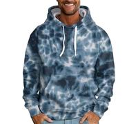 Wmmner Hoodies for Men Camouflage Mosaic Hooded Casual Long Sleeve Sweatshirt Pullover Top with Pocket Fall Hoodie Clothing/Navy Hoodies for Men/3Xl
