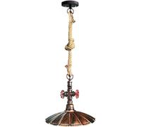 Wmmner Industrial Chandelier Wrought Iron Old-Fashioned Water Pipe Light Body, Lampshade Light Retro Simple Ceiling Lighting,Ceiling Chandelier