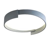 Wmmner Ironwork Personalized Ceiling Lights Household Recessed Lighting Fixture Acrylic Lampshade Flat Light Minimalist Round Metal Panel Lamp for Kitchen Office Basement Hallway Closet/Ash/15.7In