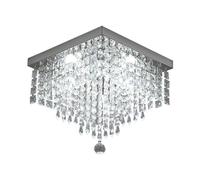 Wmmner K9 Crystal Led Ceiling Lamp Chandeliers Square Home Decor Lighting Lustre Living Dining Room Hanging Fixtures,Led Ceiling Lamp/Cold/25 * 25Cm