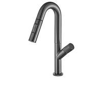 Wmmner Kitchen Faucet Pull Out Kitchen Faucet, Kitchen Sink Mixer Tap, Stream Sprayer Head Hot and Cold Water Tap Kitchen Tap/Grey/a