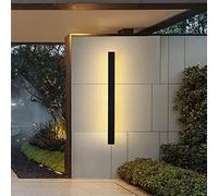 Wmmner Led Alumiup Down Wall Light Outdoor Indoor Wall Lamp Long Black Wall Sconce Warm White, Ip67 Waterproof Garden Lights Patio Terrace Hallway Porch Wall Spot Lights Lofty Ambition/80Cm 58W/a