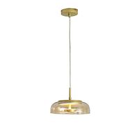 Wmmner Led Creative Mushroom Glass Single Head Chandelier Adjustable Golden Black Pendent Lamp for Dining Room and Living Room Lighting Device Made in China Produced in China/1/a