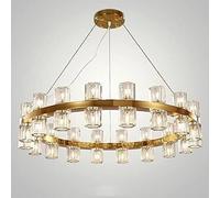 Wmmner Led G4 Rod Light Fixture Ceiling Lighting Round Light Shade Chandelier Light Suspension Lantern Villa,Led Ceiling Lamp/Dia 60Cm (24 Lights)