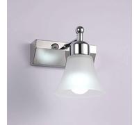 Wmmner Led Mirror Front Wall Light with Frosted Glass Shade Bathroom Mirror Wall Sconce Silver Stainless Steel Vanity Wall Lamp,Ceiling Light Fixture/One Color/15Cm