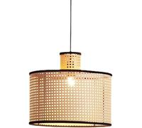 Wmmner Led Modern Chandelier Lamp, Japanese Style Rattan Art Chandelier Unique Weave Wicker Flush Mount Light Modern Simple/One Color/40Cm
