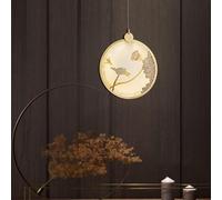Wmmner Led Modern Chandelier Lamp, Modern Gold Light in Burnished Brass Finish Chandelier with Hand-Painted Enamel Height Adjustable Hang Lighting