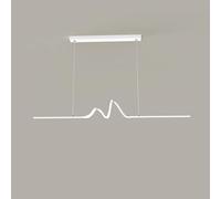 Wmmner Led Modern Wave Light, Acrylic Linear Chandeliers Ceiling Mount Lighting Fixture Hanging Adjustable Chandelier Compatible, Chandelier(Bianco)/Bianco