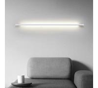 Wmmner Led Wall Light Modern Indoor Lamp Linear Design Sconce Background Decorative Lighting Long Strip Alumifor Bedroom Living Room Hallway/White/Neutral Light