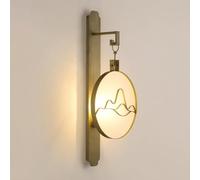 Wmmner Led Wall Sconce Oriental Tradition Wall Light Round Wall Mount Light Living Room Tv Wall Background Light Bedroom Entrance Bedside Antique Wall Wash Lights,for Living Room