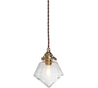 Wmmner Light E14 1-Light Glass Shade Ceiling Hanging Lamp Modern Indoor Bedside Suspended Chandelier,Light