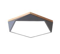 Wmmner Lighting Fixture Near The Ceiling, Geometric Wooden, Three-Tone, Led Flush Mount Ceiling Light, Bedroom Dining Room Energy-Saving Ceiling Light/Natural/50Cm