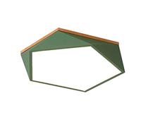 Wmmner Lighting Fixture Near The Ceiling, Geometric Wooden, Three-Tone, Led Flush Mount Ceiling Light, Bedroom Dining Room Energy-Saving Ceiling Light/Green/40Cm