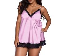 Wmmner Lingerie Set Ladies Nightwear Underwear for Valentines Honeymoon, S-Xl Plus Size Womens Lingerie Set hot Blue hot Lingerie Dresnightwear Set Women's Lingerie/Pink #2/L
