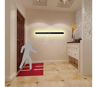 Wmmner Long Wall Lights Led Outdoor/Indoor Light with Motion Sensor Warm White Black Ip65 Waterproof up Down Sconce Outside Modern Lamp Garden Living Room Bedroom Corridor Garage/30cm