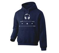 Wmmner Men Hoodie Trendy Graphic Print Patterns, Casual Modern Style Pocket Draw Stlong Sleeve Sweatshirts Fall and Winter Active Sports Clothes Pullover/Navy/3Xl