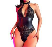 Wmmner Mens Clothing Womens Lingerie Bras Women Full Bodystocking See Through Sheer Hooded Bodysuit Catsuit hot Lingerie Sets for Women UK Clubwear Party Jumpsuit One/Black/M