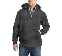 Wmmner Men's Half-Zip Pullover Pocket Relaxed Fit, Draw Stzipper Neck Fashionable Modern Style Hoody Sweatshirt Workout Running Athletic Leisure Sports Wear/K Gray/3Xl