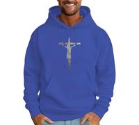Wmmner Mens Hoodies Stylish Graphic Pocket Draw String, Loose Design Warm Modern Style Pullover Hooded Sweatshirt Fall and Winter Casual Outdoor Tops Jumper/Blue/3Xl