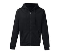 Wmmner Mens Zip up Hoodie Classic Solid Color Pockets Draw Stregular Fit Elegant Long Sleeve Outdoor Casual Fashion Comfortable Jacket Hooded Sweatshirt/Black/L
