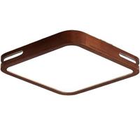 Wmmner Minimalist Decorate Led White Flush Mount Ceiling Lamp Chinese Ceiling Light Metal Acrylic Square Ceiling Lamps,Ceiling Chandelier/Walnut Color/Diameter 50Cm