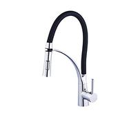 Wmmner Mixer Tap Kitchen Sphose Pull Type Water-Tap Sink Cold Heat Faucet Washing Dish 360掳 Rotation Double Outlet Shower Water Column Taps ，Plating/Plating