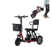 Wmmner Mobility Scooter for Adults- Foldable, 3 Wheel, Electric Powered Wheelchair Device, Compact Heavy Duty Mobile for Travel, Adults, Elderly, with Charger and Basket