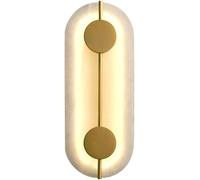 Wmmner Modern American Led Lamp Copper Marble Background Wall Hanging Lamp Nordic Creative Personalized Oval Interior Living Room Study Wall Corridor Stair Mounted,
