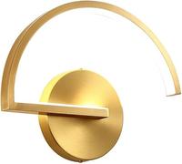 Wmmner Modern and Simple Wall Lights, American-Style All-Copper Fan-Shaped Corridor Living Room Bedroom Bedside Lamp Wall Lighting Fixture