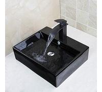 Wmmner Modern Black Kitchen Faucet Oil Rubbed Bronze Basin Mixer Tap Brass Bathroom Sink Tap Easy to Install Ceramic Sink Faucet - Stylish Design