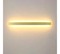 Wmmner Modern Corner Led Wall Lamp Minimalist Indoor Light Black Long Strip Linear Wall Lighting Dimmable Vanity Bathroom Wall Sconce Gold Hallway Wall Mounted for,Gold-60Cm/Gold/100Cm