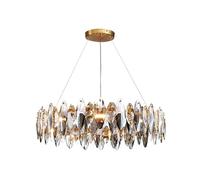 Wmmner Modern Crystal Chandelier Light Led Clear Lamp Compatible with Living Room Dining Hall Bedroom Kitchen Island Chandelier,Led Ceiling Lamp/One Color/Dia60Cm