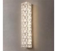 Wmmner Modern Crystal Wall Sconces, Chrome Wall Light Fixtures, K9 Crystal Vanity Wall Mount Lamps, Led Wall Lighting for Living Room Bedroom Bathroom Bedside Hallway Stair/One Color/50Cm