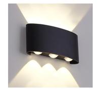 Wmmner Modern Double Headed Led Wall Lamp Indoor and Outdoor Waterproof Ip65 Aluminum Living Room Garden Bedroom Bathroom Wall Lamp Ac85-265V/6w/White Shell