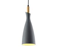 Wmmner Modern Industrial Hanging Lights Single Head Light Creative Simple Suspensiom Lamp Semi-Flush Mount European Ceiling Lighting Fixture for Kitchen Island Dining Room Over/Ash