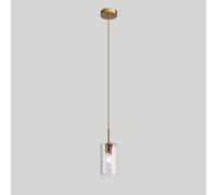 Wmmner Modern Lamp Hammered Glass Drop Ceiling Lamp Gold Metal Hanging Lighting Fixture, Nordic Small Chandeliers E27 Suspended Lamps for Kitchen Island Study Room Living Room Bar(Gray)/Clear