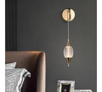 Wmmner Modern Led Bedroom Wall Sconce Acrylic Fake Crystal Ball Wall Mount Light V-Intage Farmhouse Wall Light,for Living Room